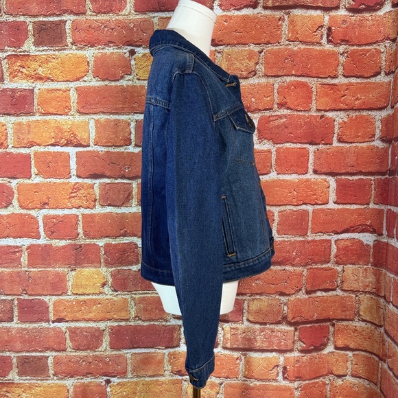 Vigoss Dark Blue Denim Jacket‎ Women’s Size Medium Front Flap Pockets - Picture 15 of 15